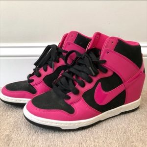 Hot Pink Dunk Highs Sneakers